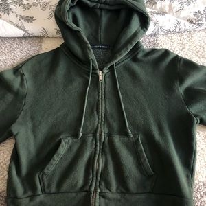 cropped brandy melville zip up